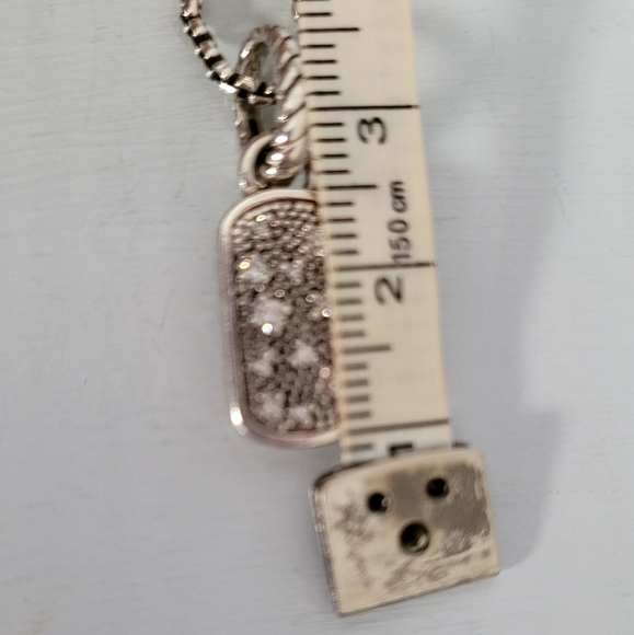 David Yurman Mini Midnight Mélange Diamond Dog Tag Pendant Necklace - Picture 8 of 9